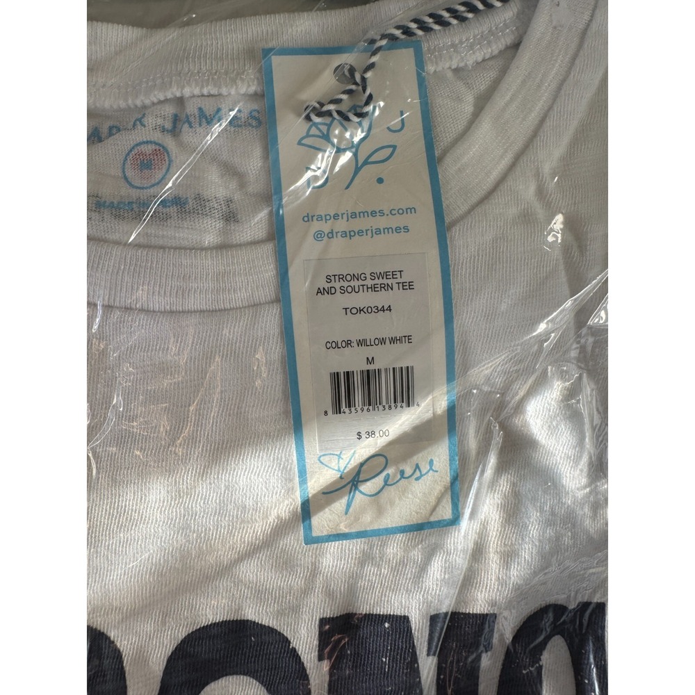 New $38 Draper James "Strong Sweet and Southern" Tee, Medium - Picture 4 of 5